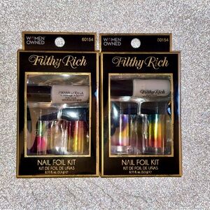 Women-Owned Filthy Rich Nail Foil Kit New in Box x2